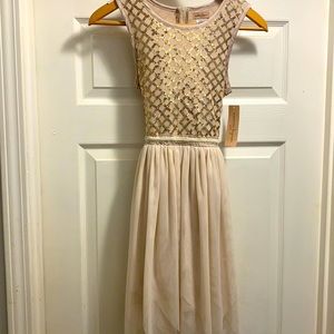 NWT Girl’s Nanette Lepore  sequin and tule blush gown - Size 14